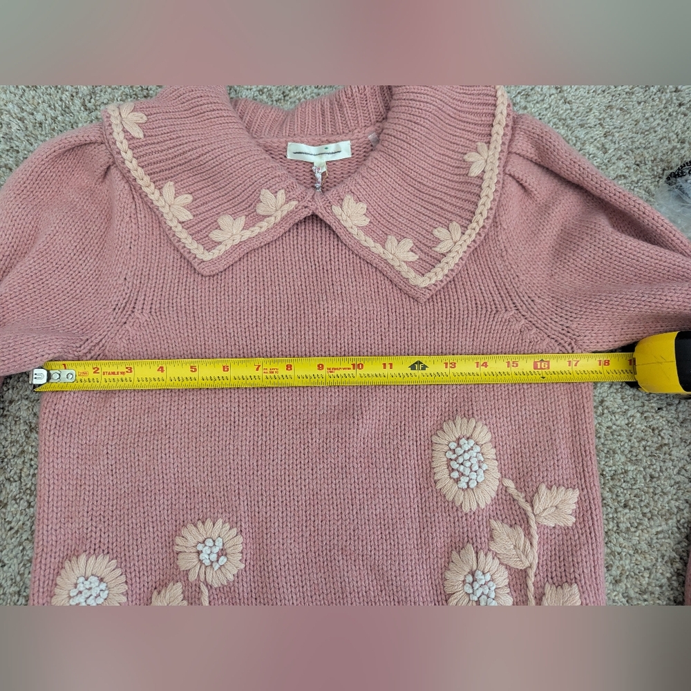 LoveShackFancy Union Collared Pullover Sweater In… - image 8